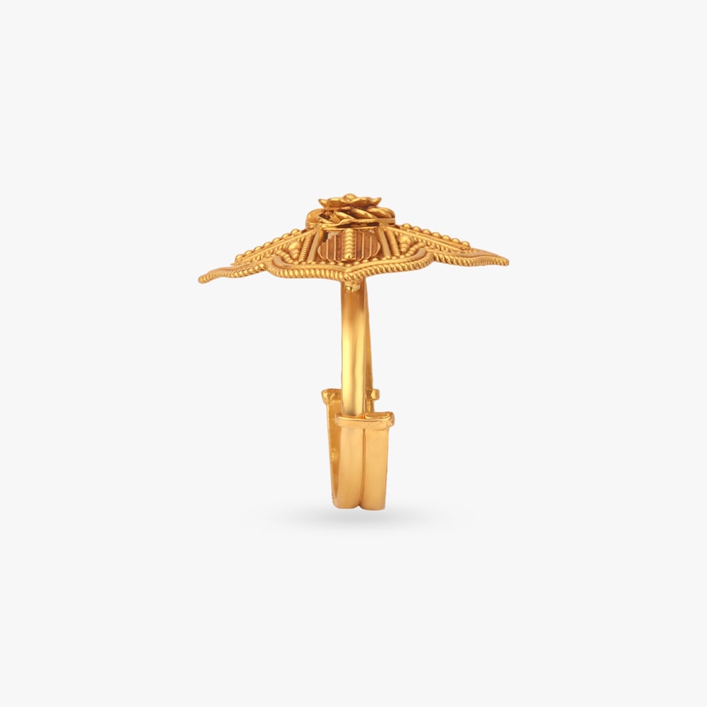 Sunlit Rhythm Gold Finger Ring,,hi-res image number null