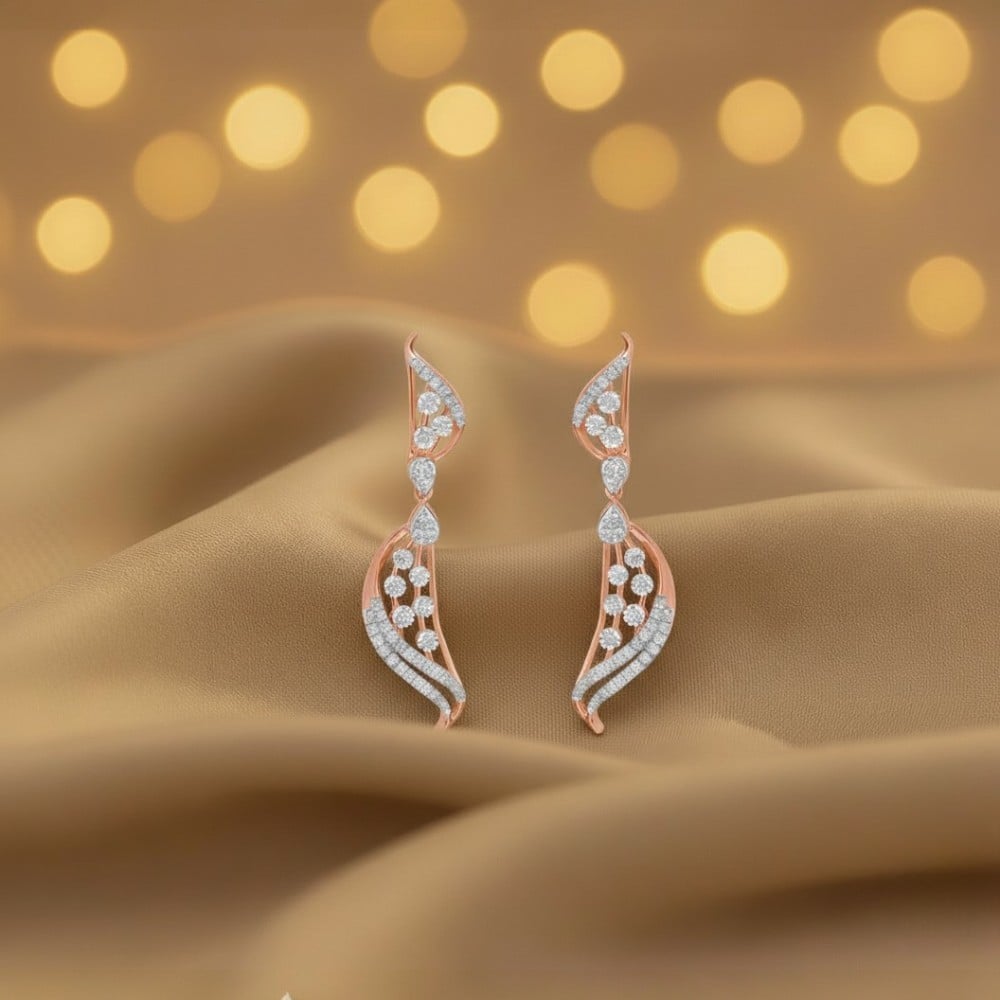 

Twirl Glint Diamond Drop Earrings
