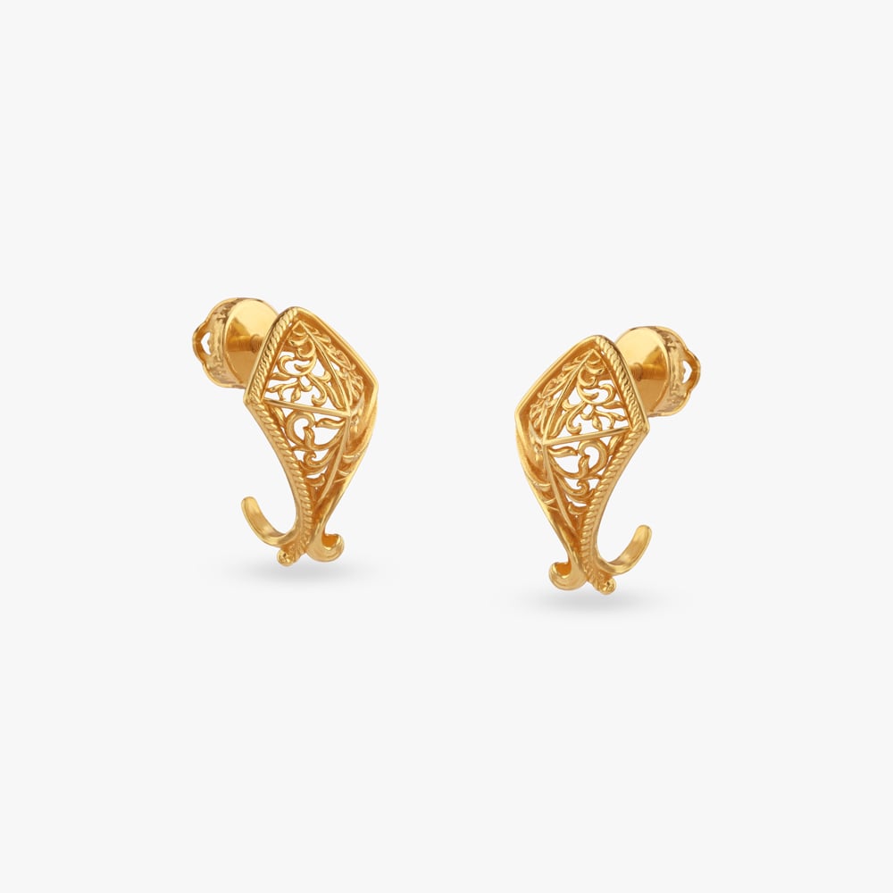 

Regal Enigma Gold Hoop Earrings