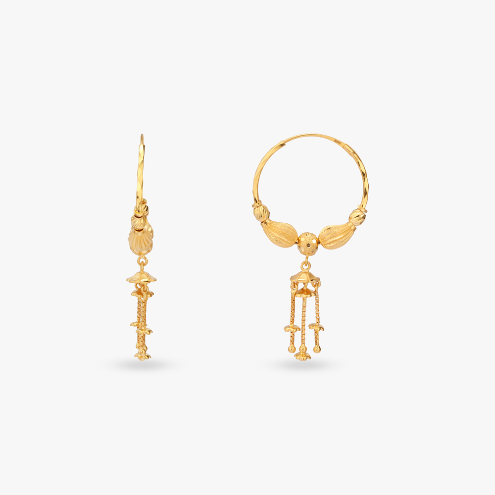 Heritage Swing Gold Hoop Earrings,,hi-res image number null