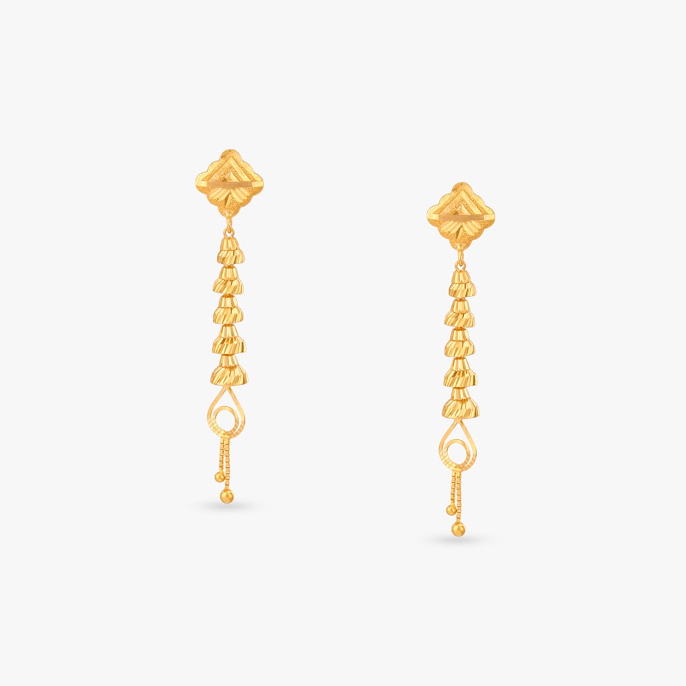 

Modern Glam Gold Drop Earrings