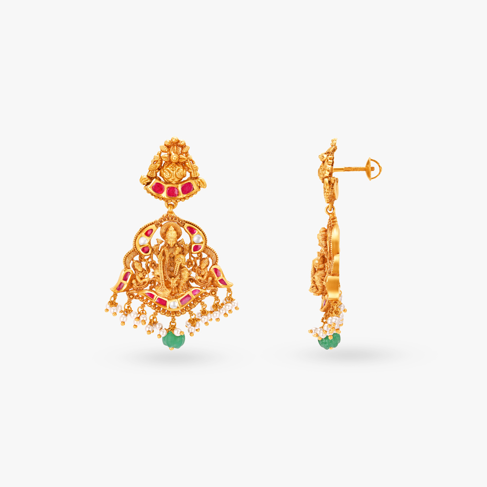 Divine Lakshmi Gold Haram Set,,hi-res image number null