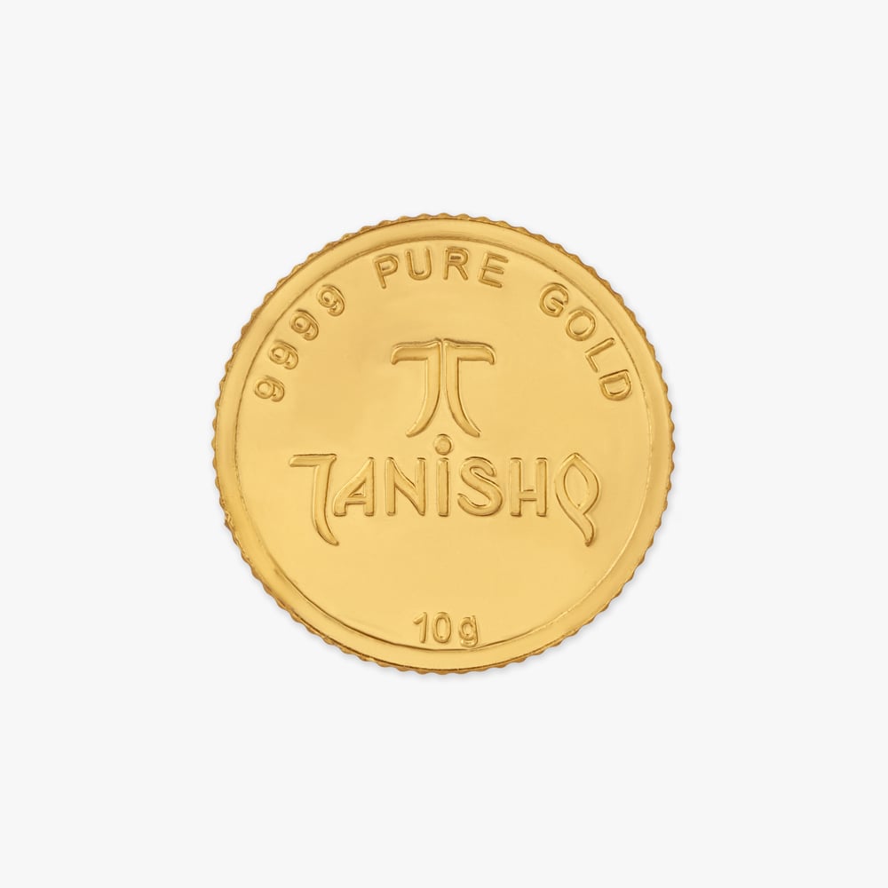 10 gram 24 Karat Gold Coin with Ganesha-Lakshmi Motif,,hi-res image number null