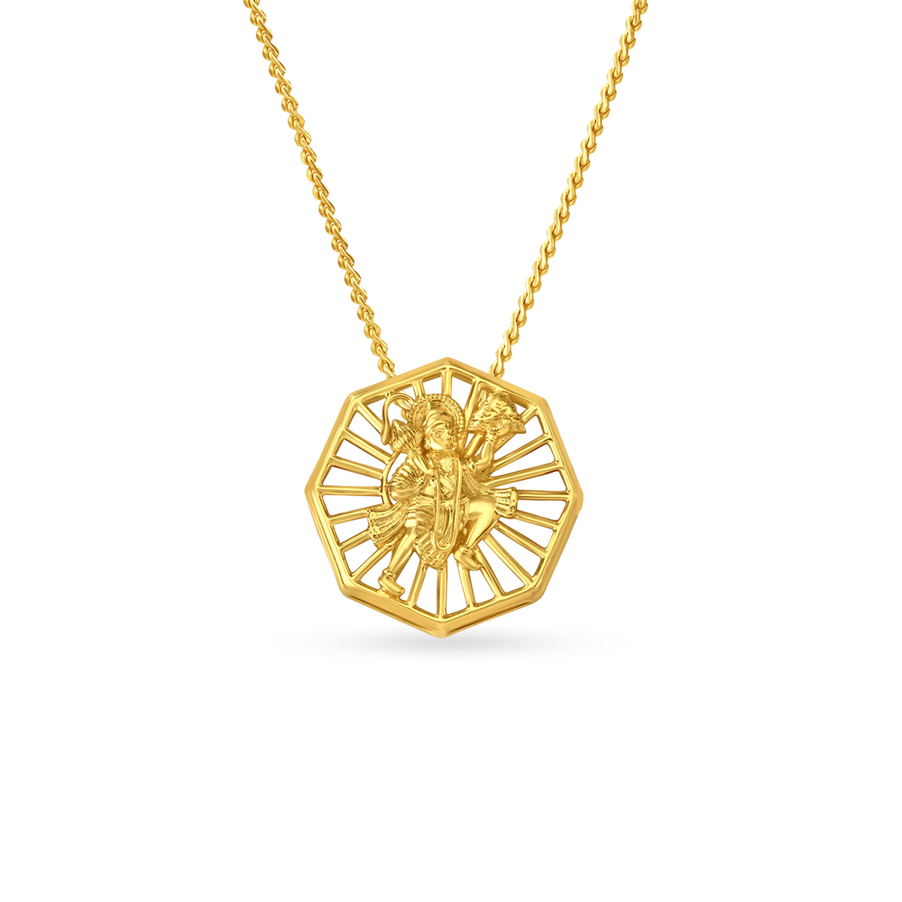 The Might of Sanjeevani Rakhi and Pendant in 22 Karat Gold,,hi-res image number null