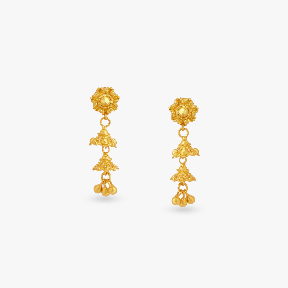 Little Raaga Gold Jumka Earrings for Kids,,hi-res image number null