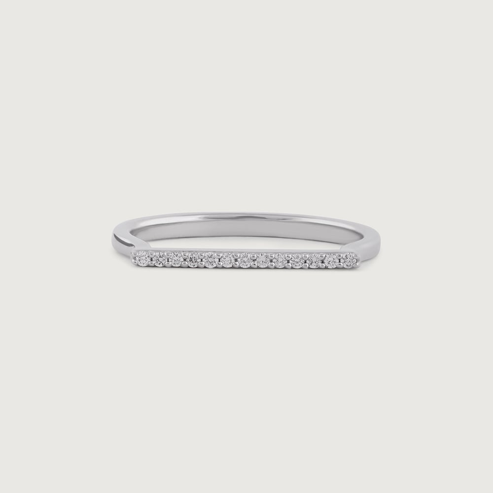 Sparkling Sleek Gold & Diamond Finger Ring,,hi-res image number null