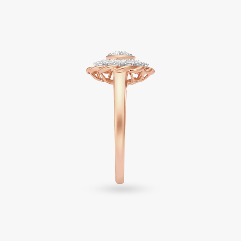 Floral Diamond Finger Ring,,hi-res image number null