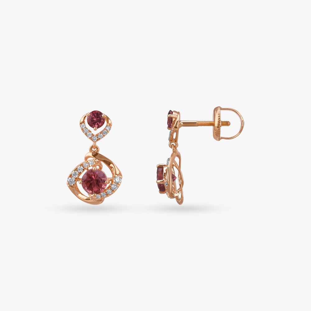Pink Paradise Diamond Drop Earrings,,hi-res image number null