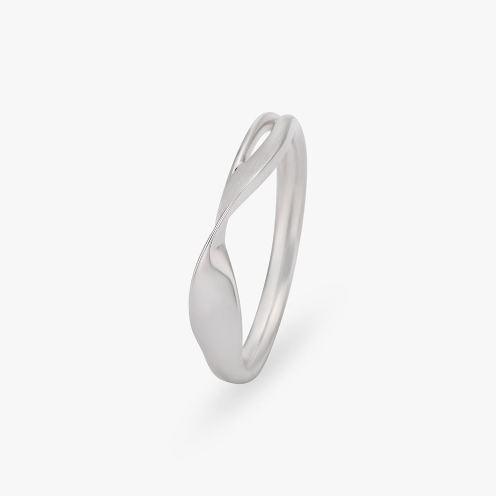 Matte Platinum Finger Ring,,hi-res image number null