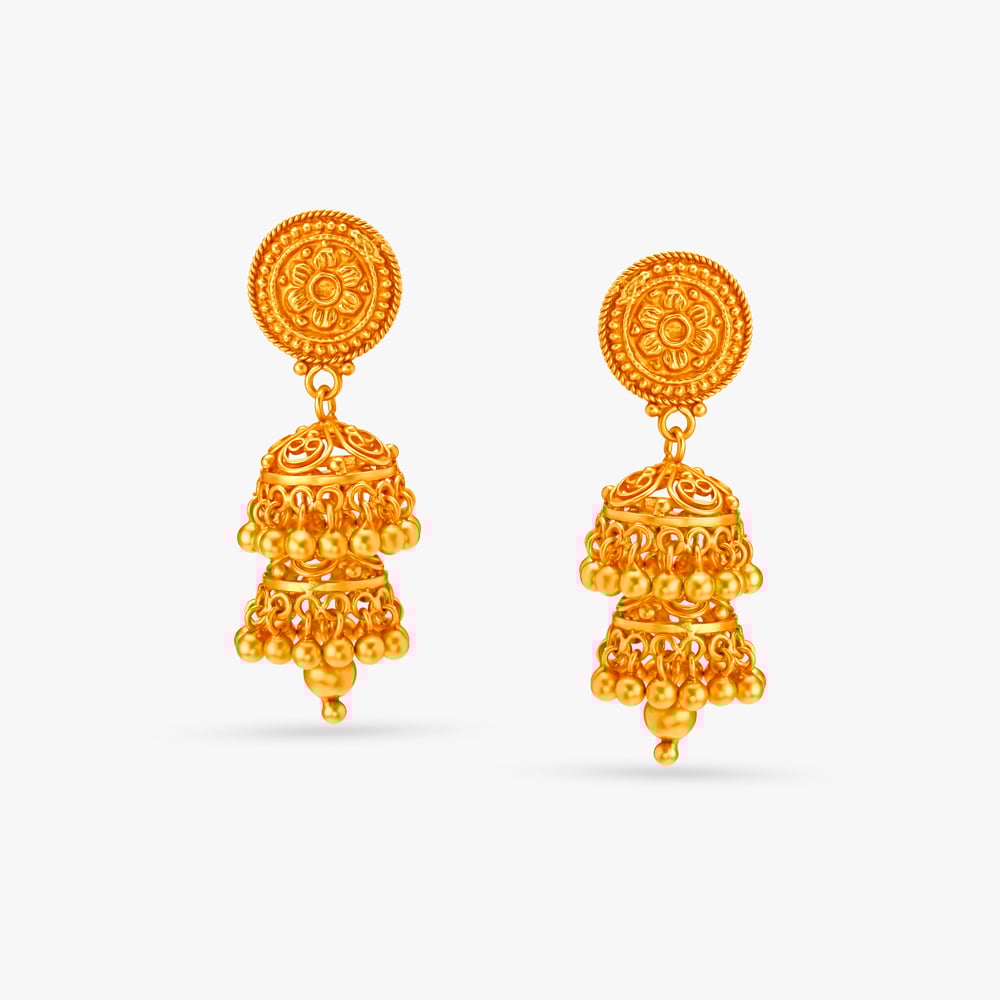 Exquisite Filigree Jhumka,,hi-res image number null