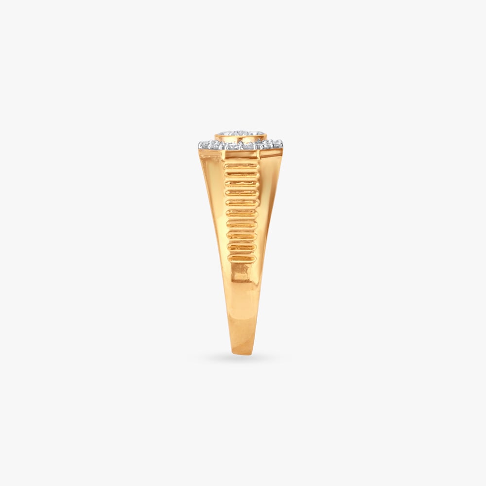 Refined Octagon Diamond Finger Ring for Men,,hi-res image number null