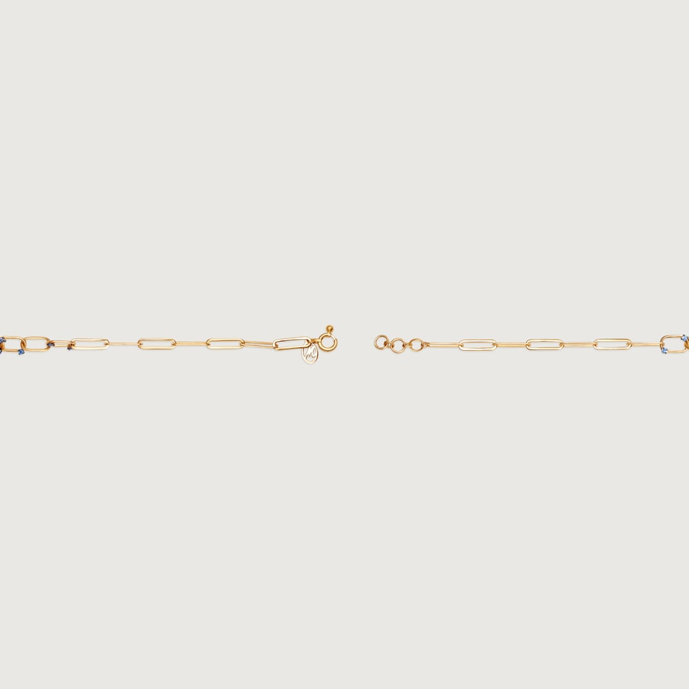 Blue Sapphire Orbit 14KT Bracelet,,hi-res image number null