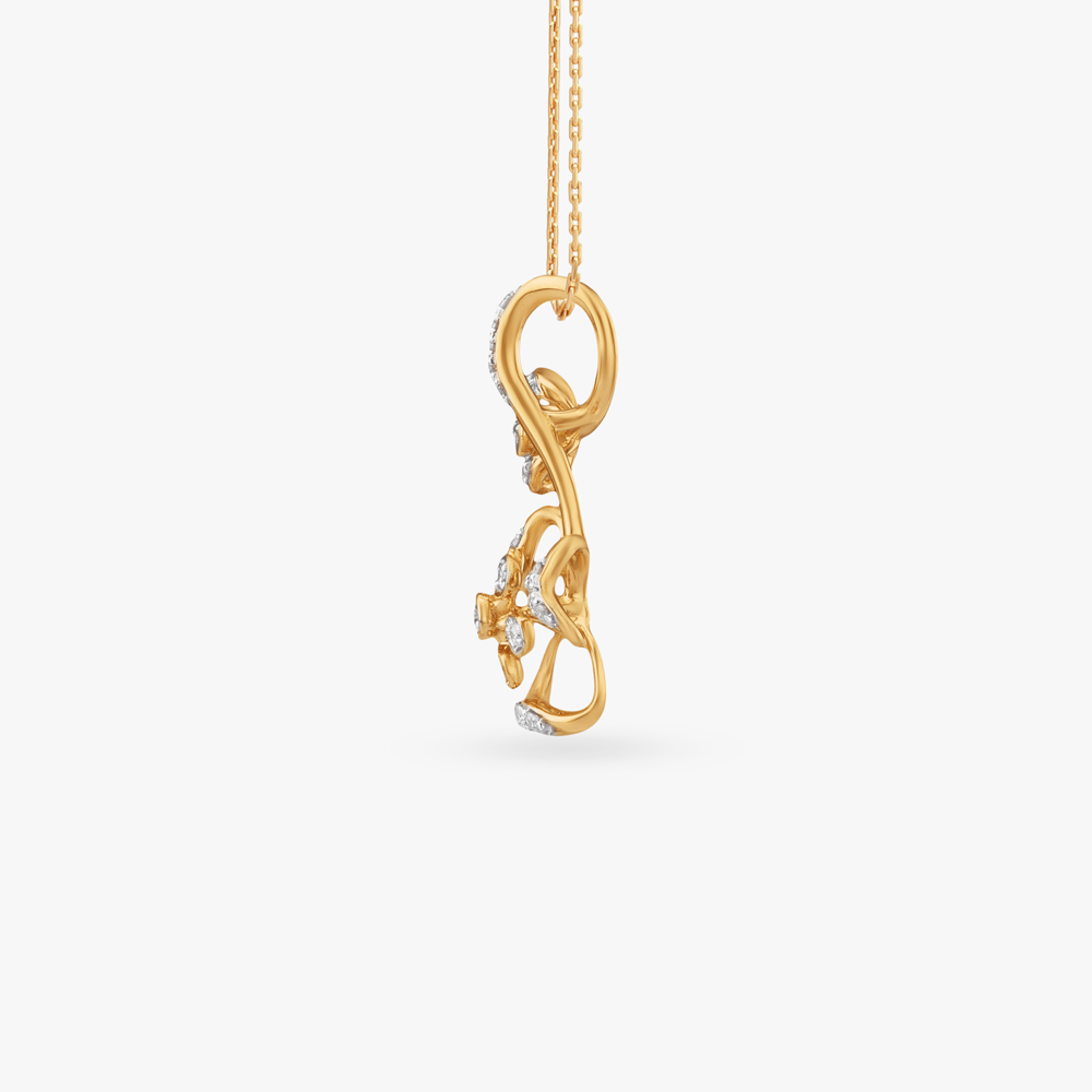 Blossom Curl Diamond Pendant,,hi-res image number null