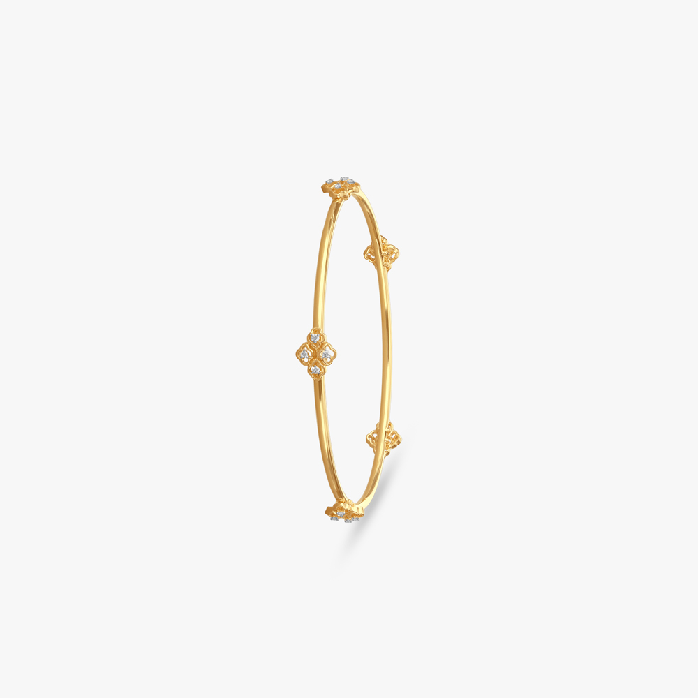 

Floral Orbit Diamond Bangle