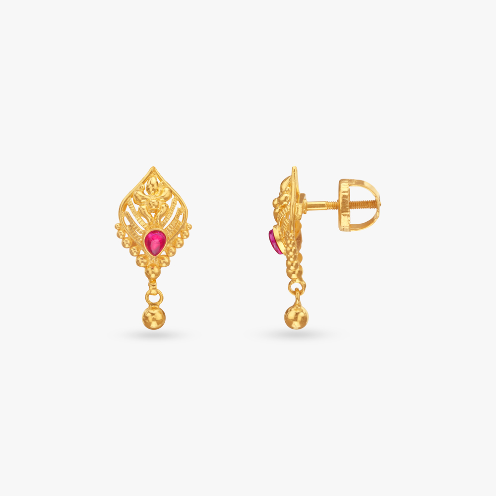 Heirloom Rhombus Gold Pendant and Earrings Set,,hi-res image number null