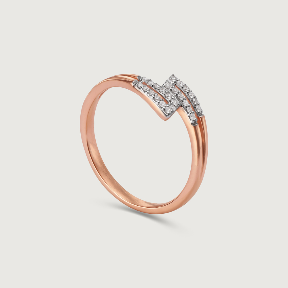 Rose Entwined Brilliance Diamond 14KT Rose Gold Ring,,hi-res image number null