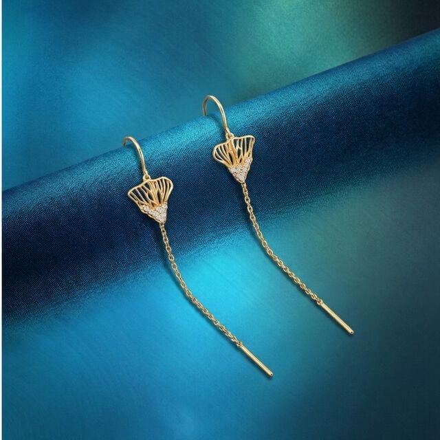 Sunbeam Cascade Diamond Drop Earrings,,hi-res image number null