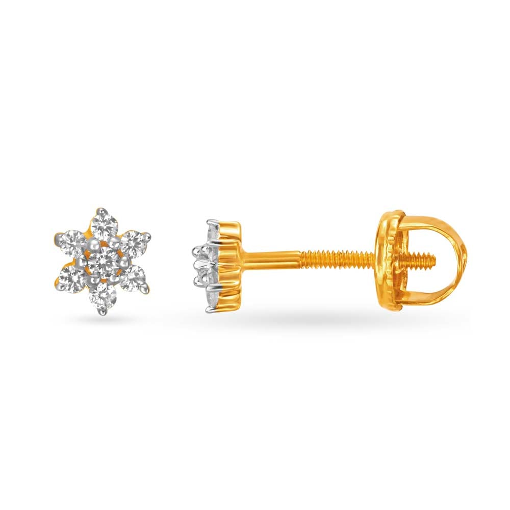 Traditional Minimal Diamond Stud Earrings,,hi-res image number null