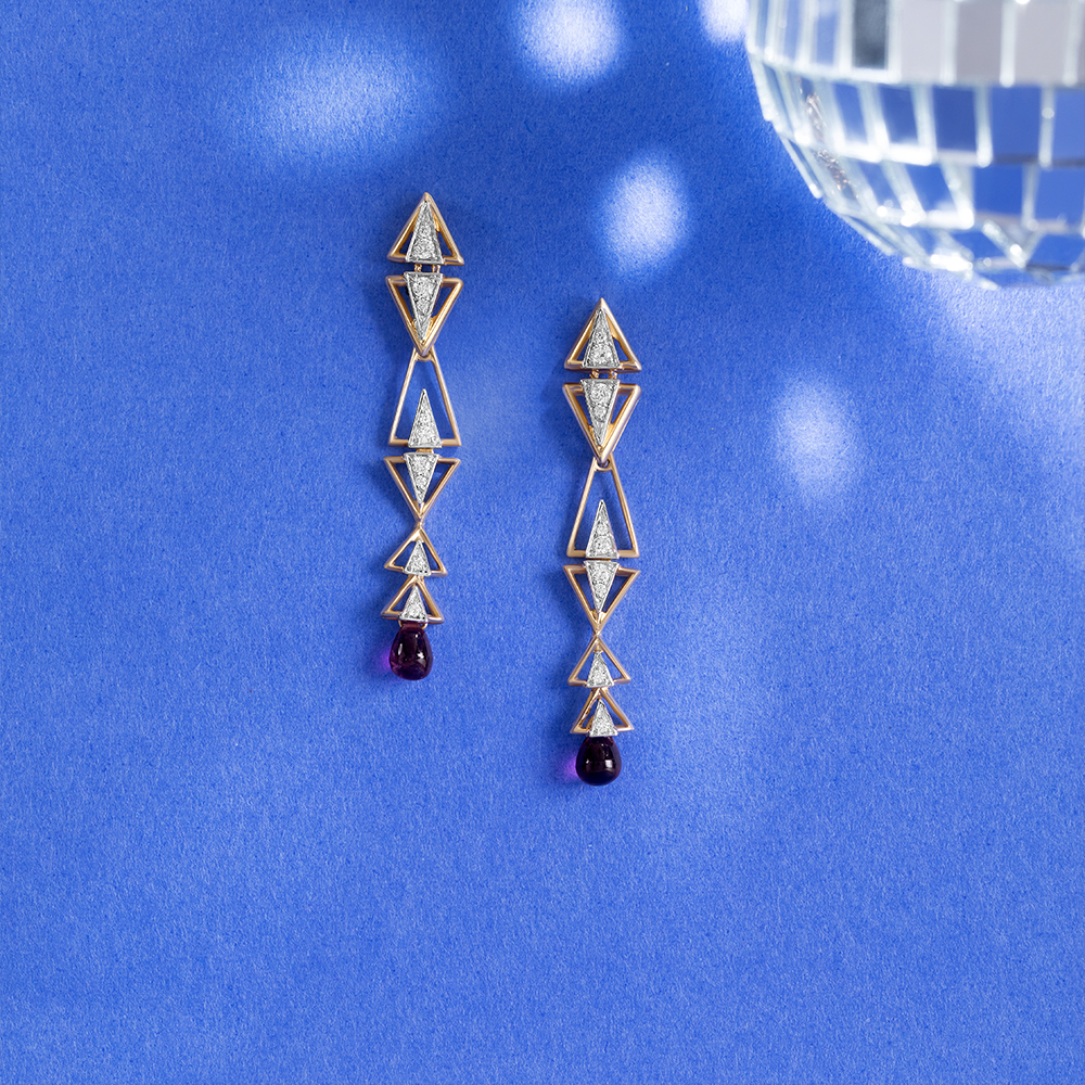 Spotlight Shine Gold & Diamond Drop Earrings,,hi-res image number null