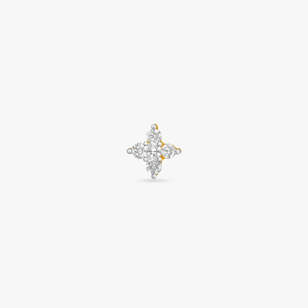 Floral Diamond Nose Pin,,hi-res image number null