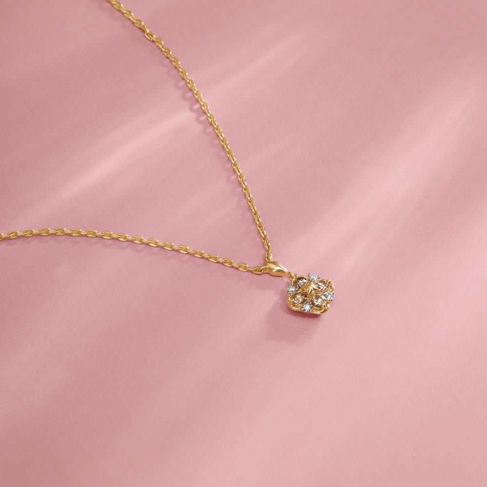 Petal Crest Diamond Necklace,,hi-res image number null