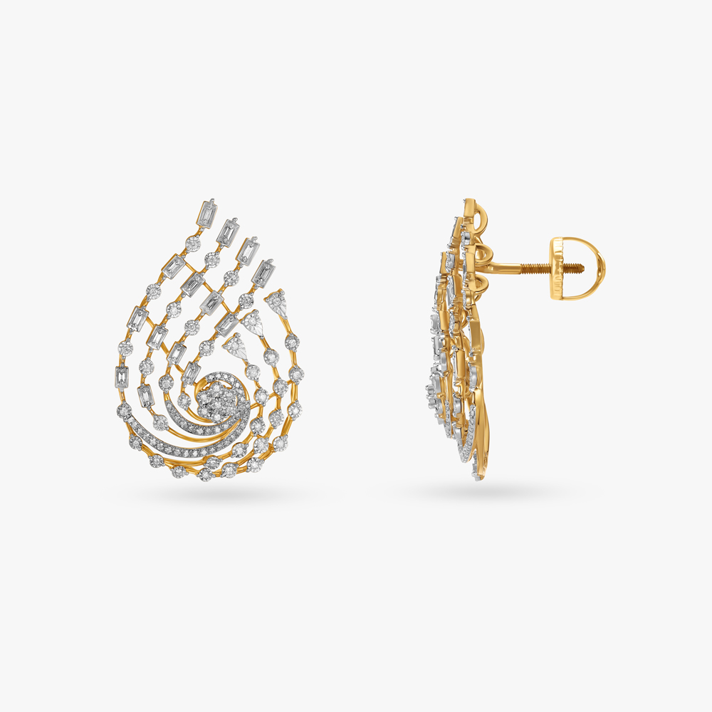 Leafy Whisper Diamond Pendant and Earrings Set,,hi-res image number null