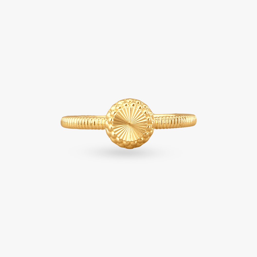 

Sunburst Charm Gold Ring