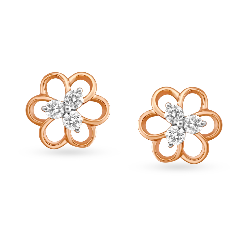 Exquisite Diamond Stud Earrings,,hi-res image number null