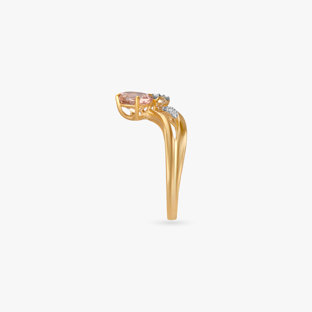 Rosy Cradle Diamond Finger Ring,,hi-res image number null