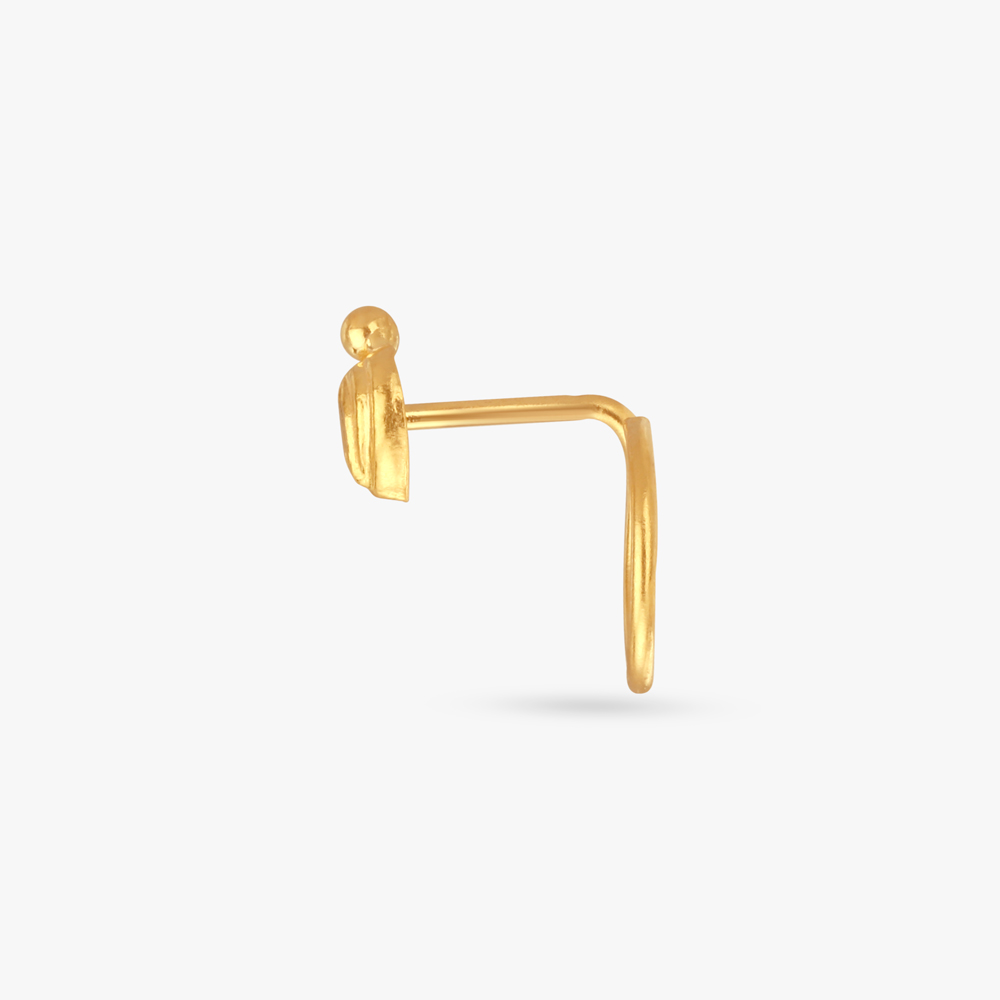 Dewdrop Charm Gold Nose Pin,,hi-res image number null
