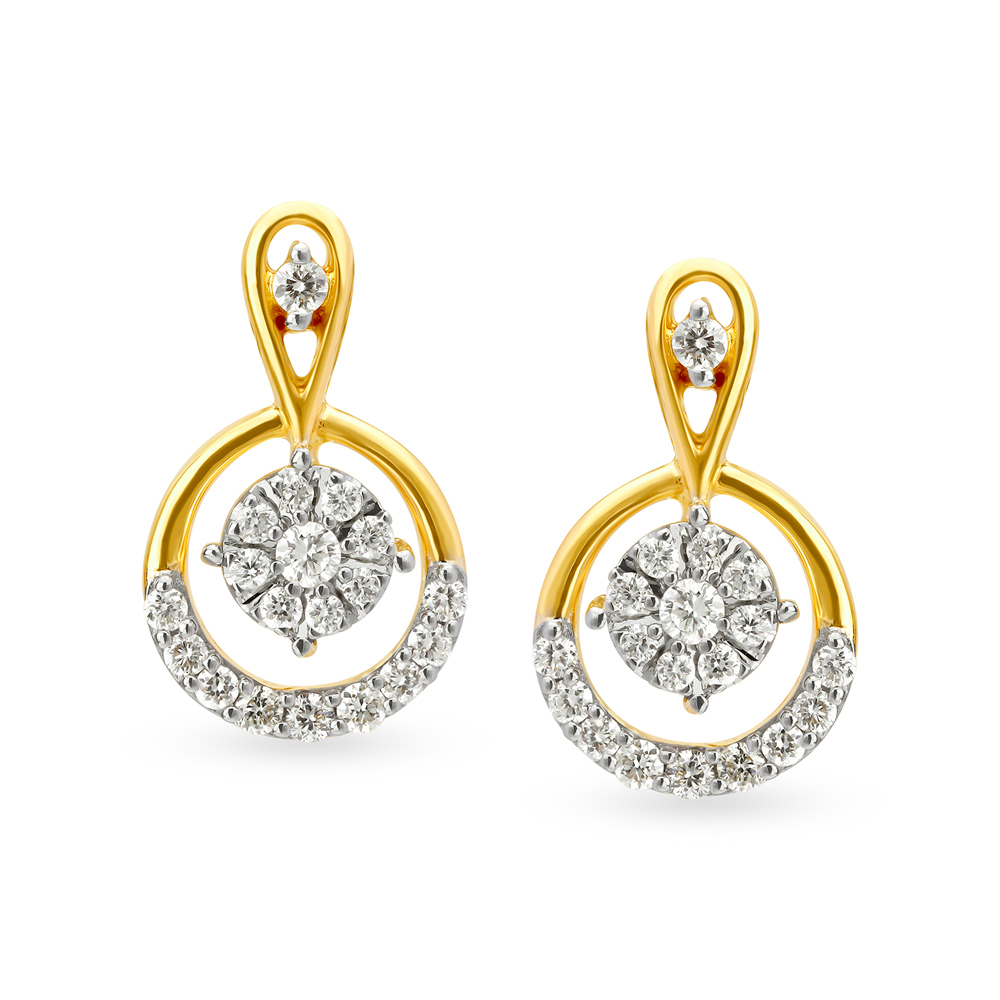 Chic Geometric Diamond Stud Earrings,,hi-res image number null