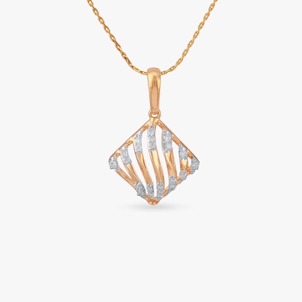 Chic Flow Diamond Pendant and Earrings Set,,hi-res image number null