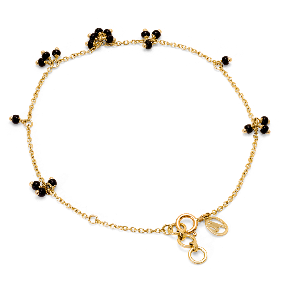 Mia Sutra DIY with Black Bunch Beads Multiple Stacking Charm Bracelet,,hi-res image number null