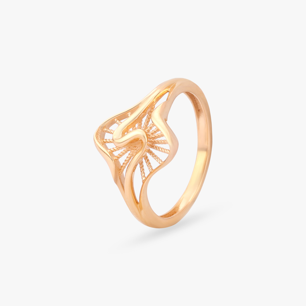 Sunflare Sculpt Gold Ring,,hi-res image number null