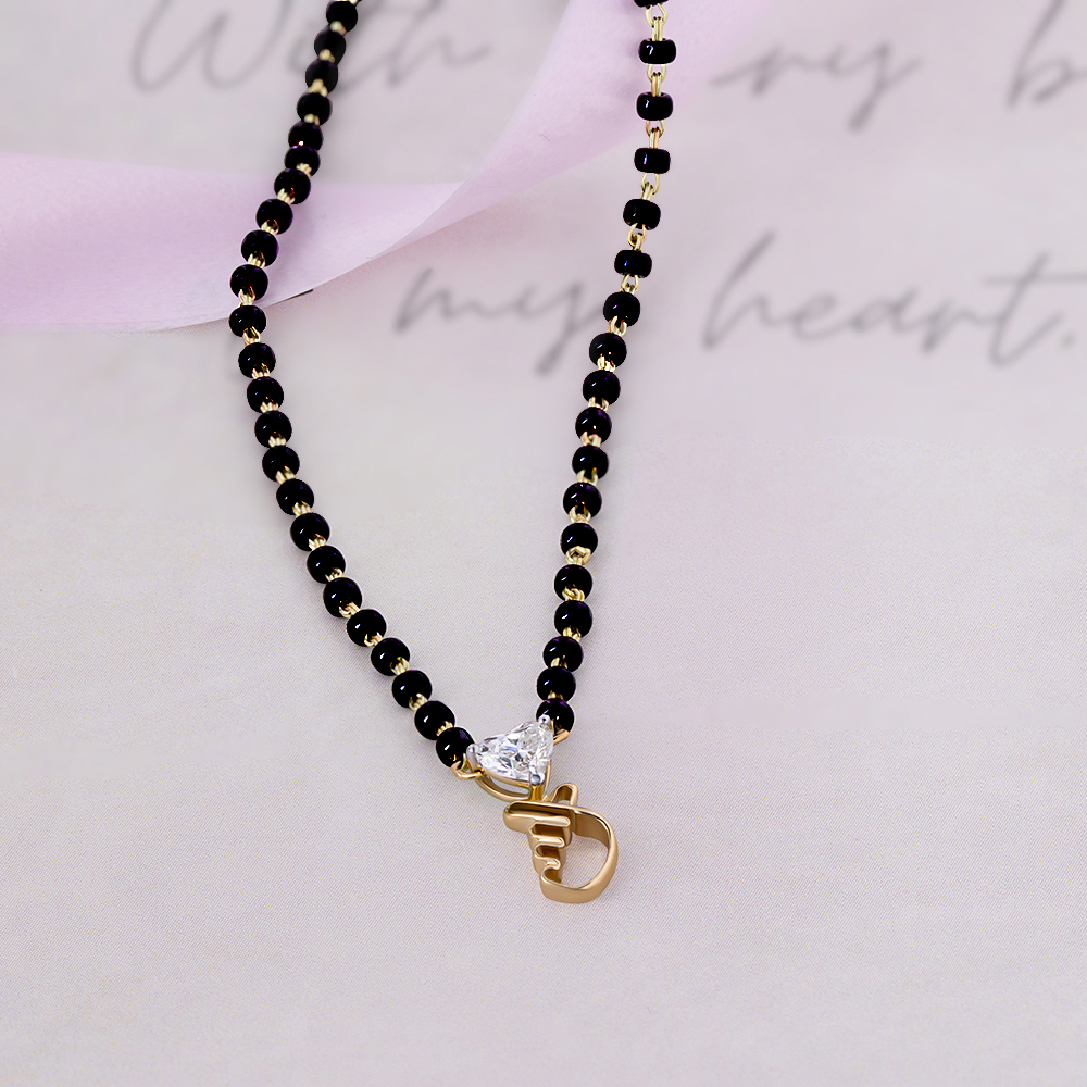 Korean Love 14 kt Gold & Diamond Mangalsutra,,hi-res image number null