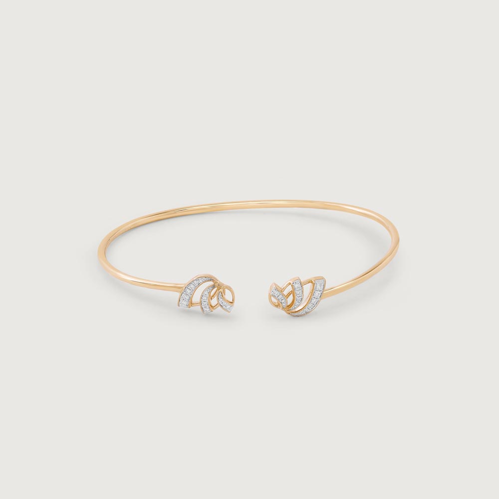 Lotus Bloom Diamond Bangle,,hi-res image number null