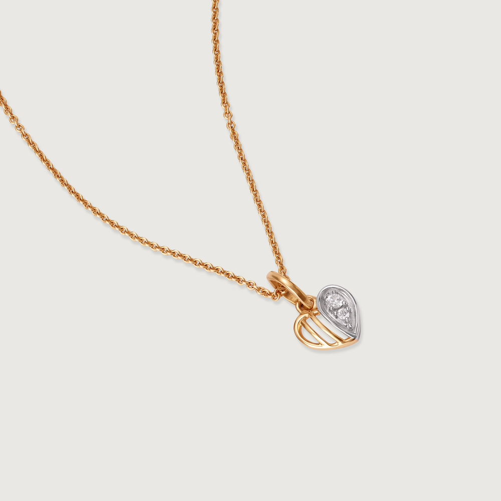 Love Glow Diamond & Gold Pendant,,hi-res image number null