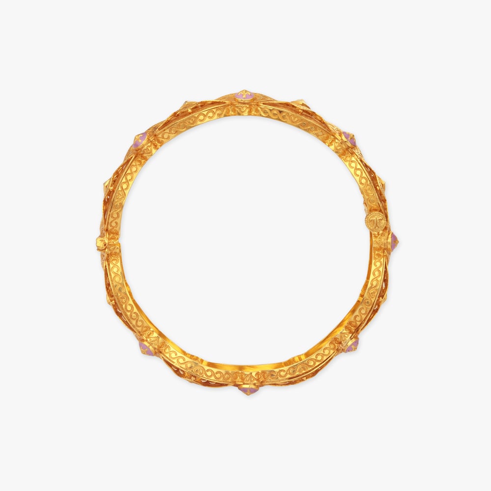 Dawn Bloom Gold Bangle,,hi-res image number null