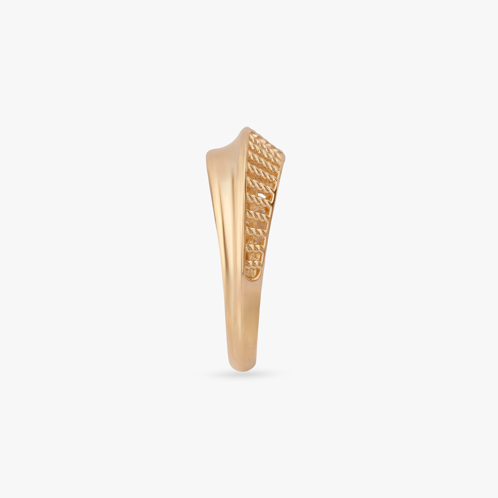 Contemporary Textured Gold Ring,,hi-res image number null