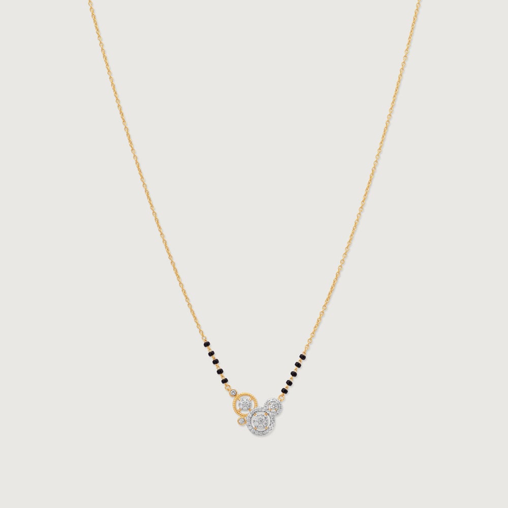 Radiant Layered Diamond Mangalsutra,,hi-res image number null