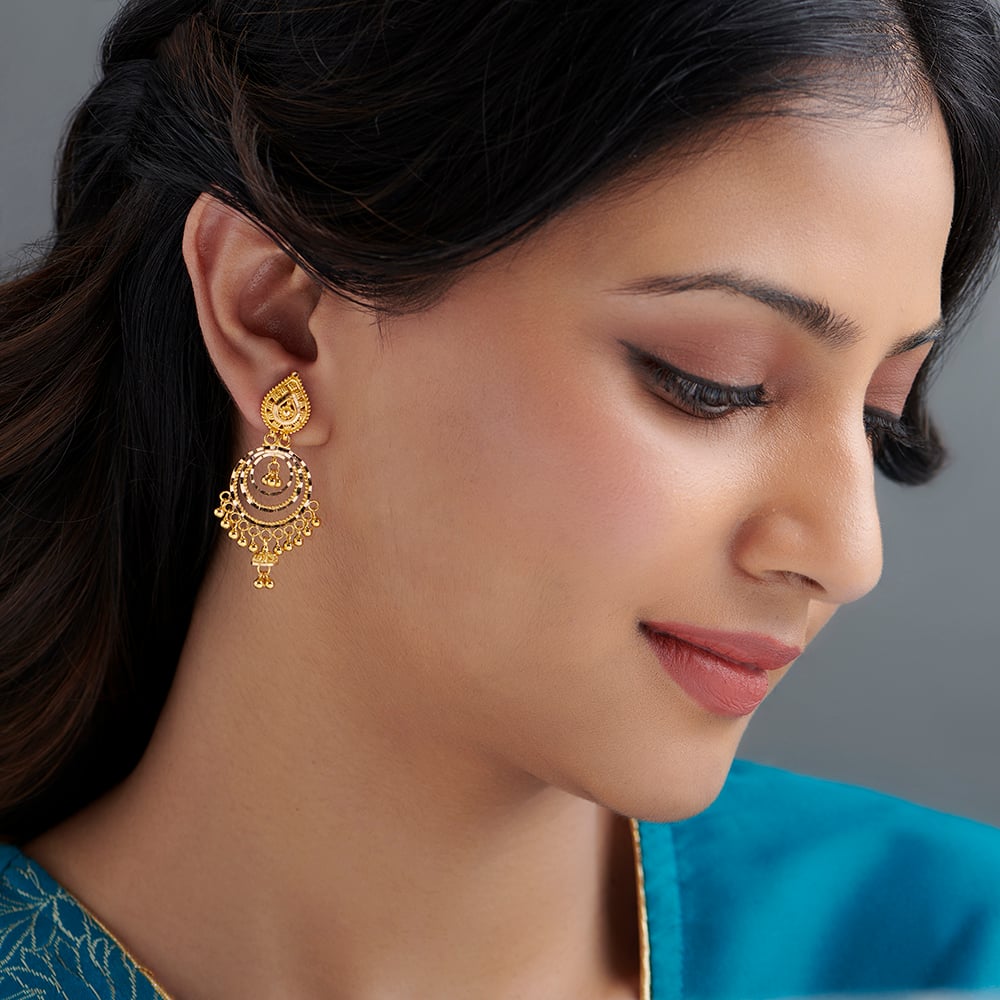 Intricate Glamour Drop Earrings,,hi-res image number null