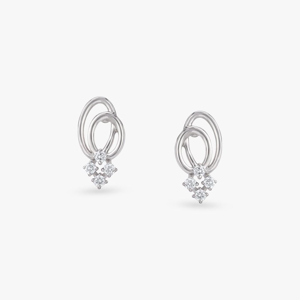 Eclipse Flow Diamond Stud Earrings,,hi-res image number null