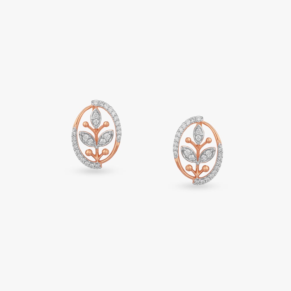 

Oval Garden Diamond Stud Earrings