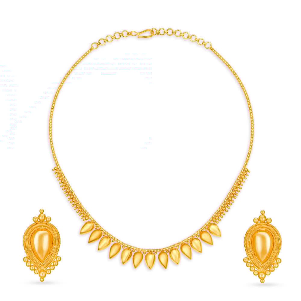 

Ethereal Pear Shape Necklace Set
