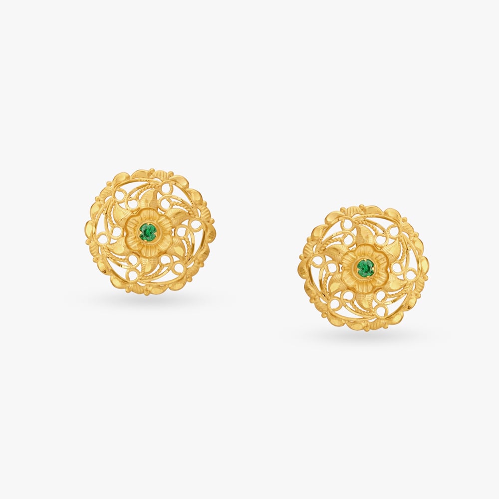 Leaf Gold Pendant and Earrings Set,,hi-res image number null