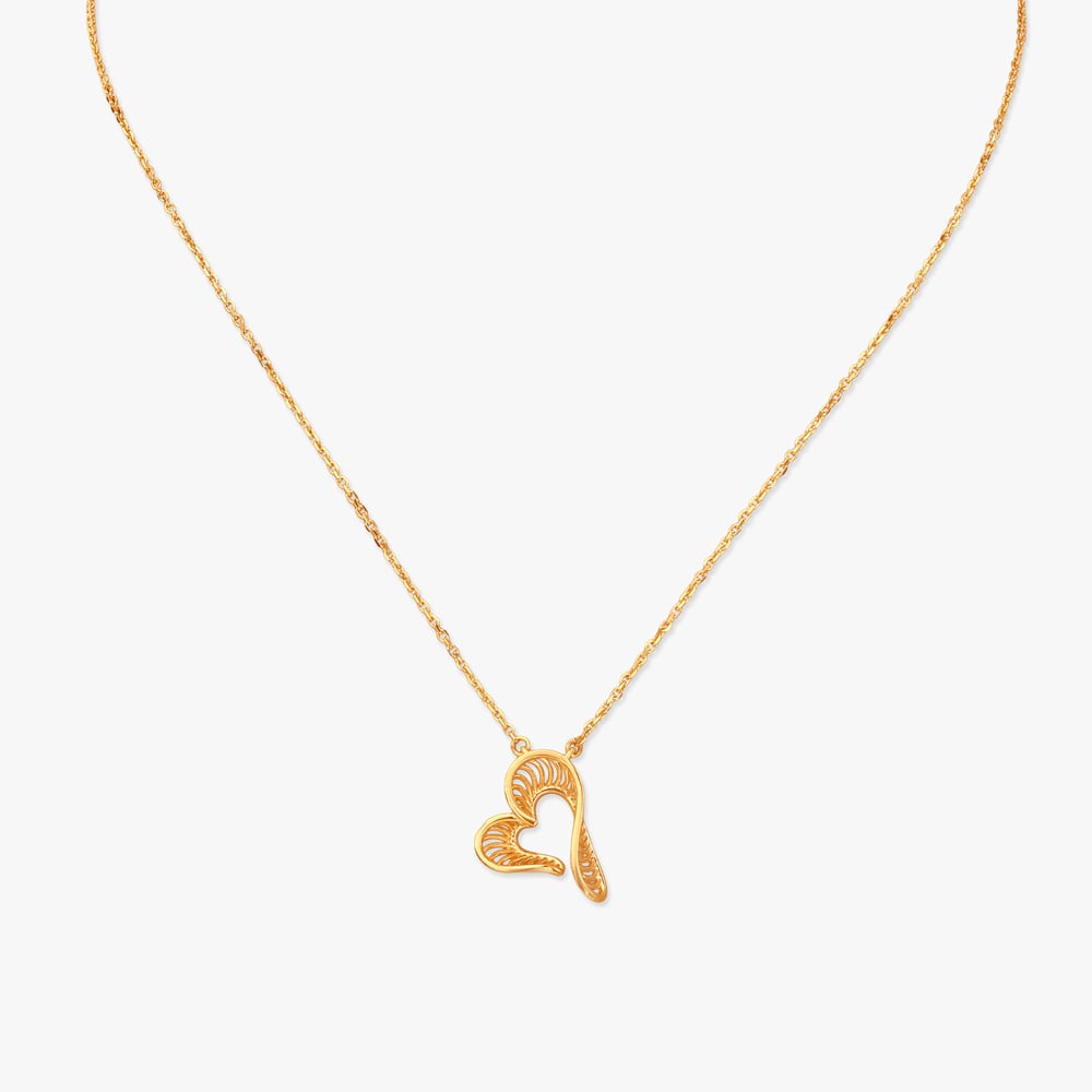 Graceful Swirl Gold Necklace,,hi-res image number null