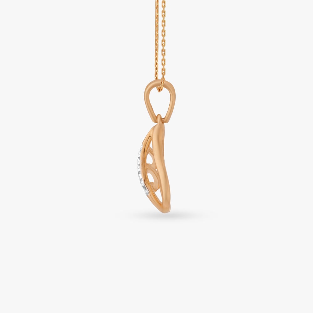 Floating Curve Diamond Pendant,,hi-res image number null