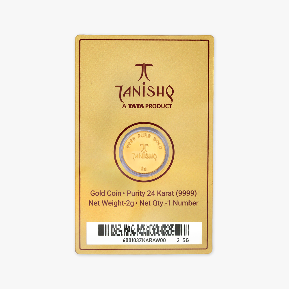2 gram 24 Karat Gold Coin with Ganesha Motif,,hi-res image number null