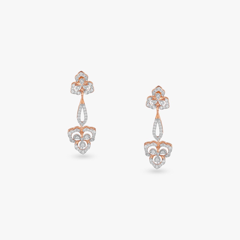 

Petal Glow Diamond Drop Earrings