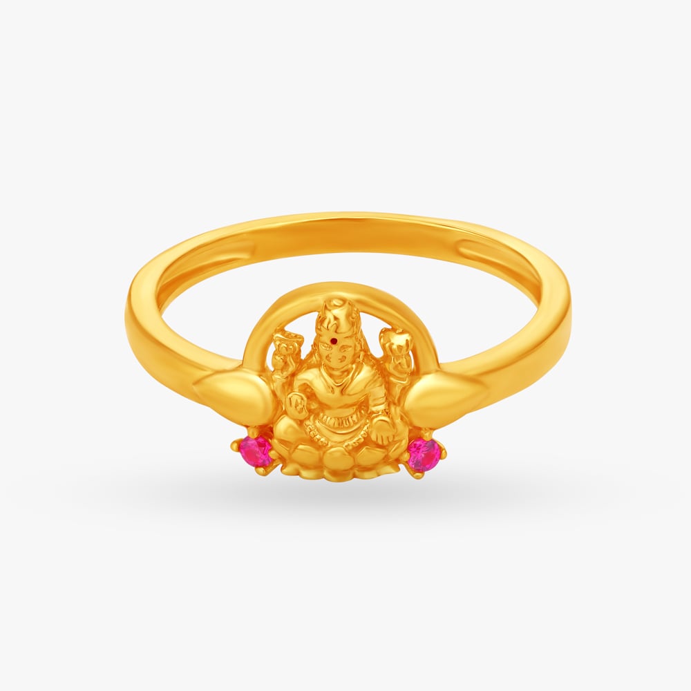Graceful Gold Finger Ring,,hi-res image number null